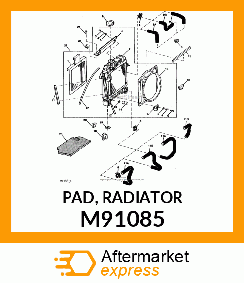 PAD, RADIATOR M91085