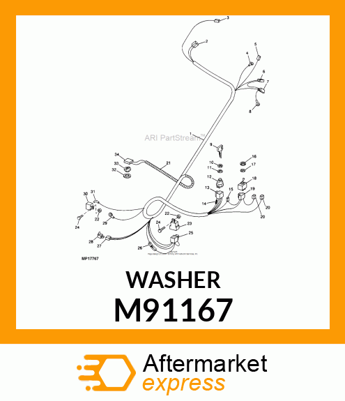 WASHER, LOCK IGNITION SWITCH M91167