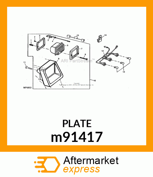 RETAINER, SEALED BEAM m91417