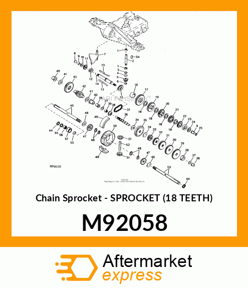 Chain Sprocket - SPROCKET (18 TEETH) M92058