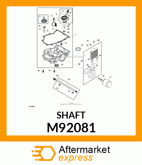 SHAFT, GOVERNOR GEAR M92081