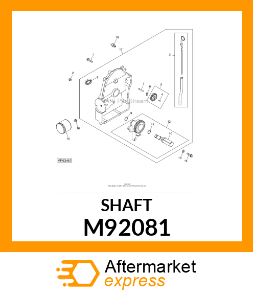 SHAFT, GOVERNOR GEAR M92081