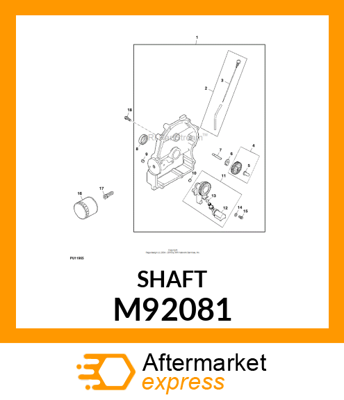 SHAFT, GOVERNOR GEAR M92081