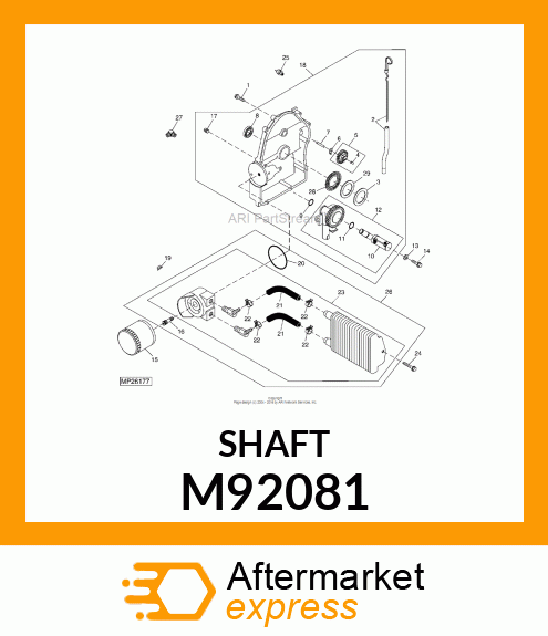 SHAFT, GOVERNOR GEAR M92081