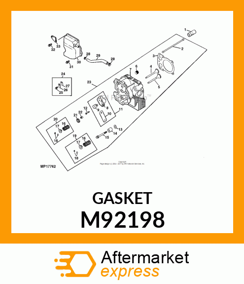 GASKET, CYLINDER HEAD M92198