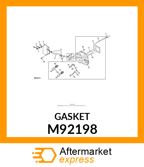 GASKET, CYLINDER HEAD M92198