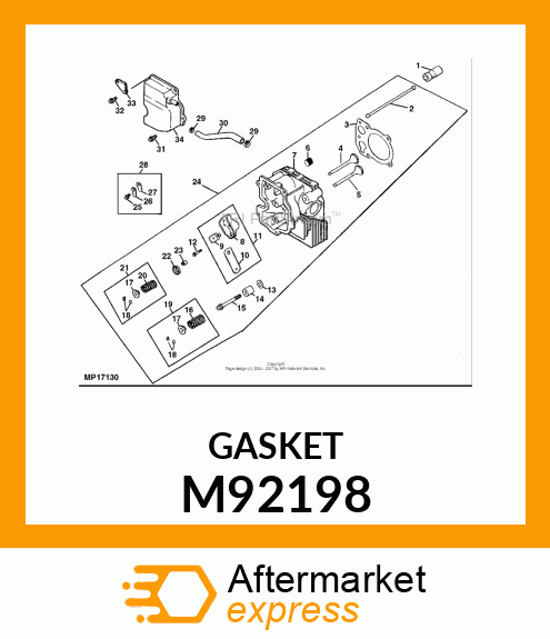 GASKET, CYLINDER HEAD M92198