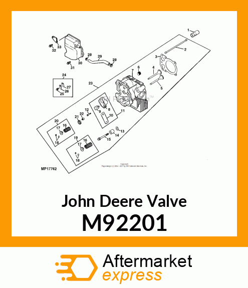 VALVE, EXHAUST M92201