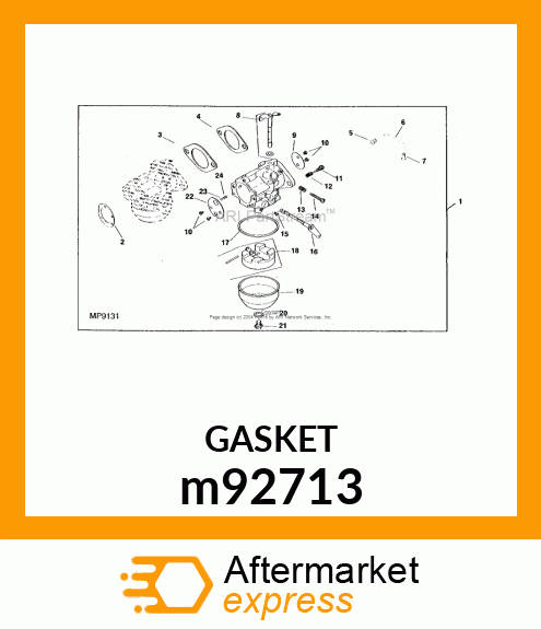 GASKET, AIR CLEANER m92713