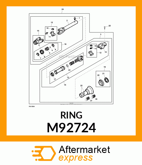 SNAP RING, RING, RETAINING M92724