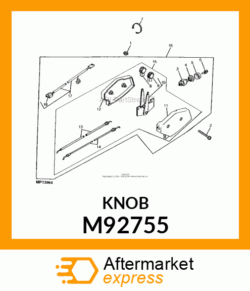 KNOB, THROTTLE GT M92755