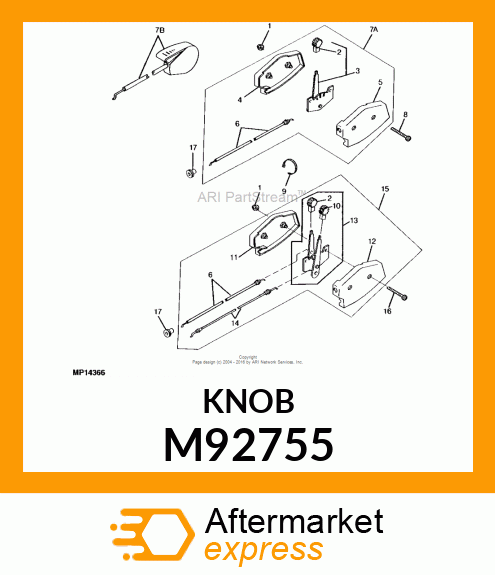 KNOB, THROTTLE GT M92755