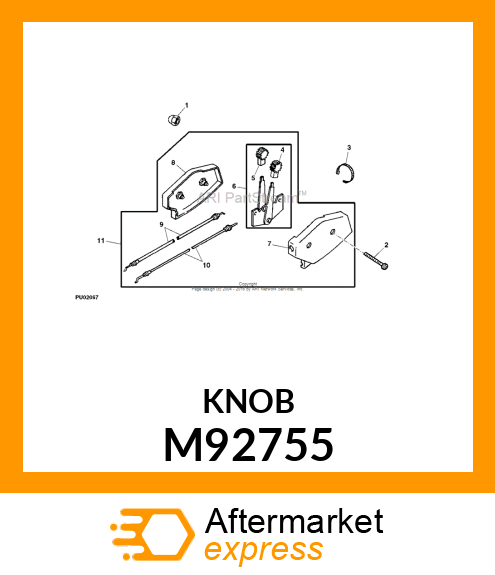 KNOB, THROTTLE GT M92755