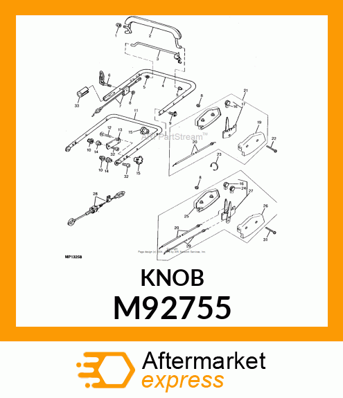 KNOB, THROTTLE GT M92755