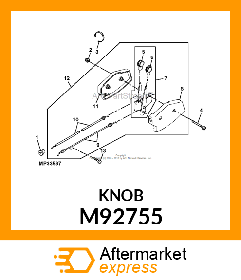 KNOB, THROTTLE GT M92755