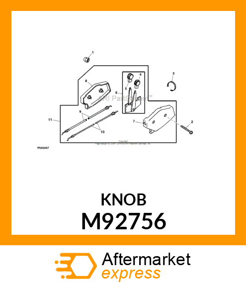 KNOB, SHIFT GT M92756