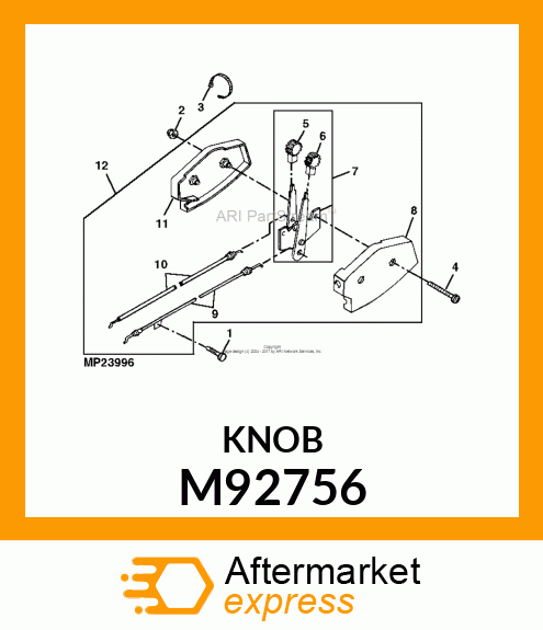 KNOB, SHIFT GT M92756