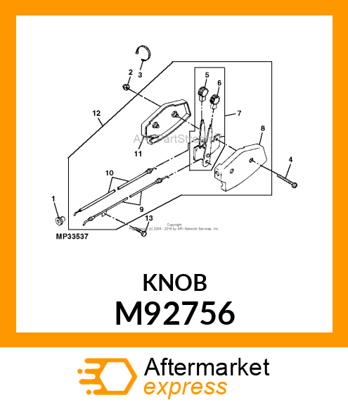 KNOB, SHIFT GT M92756