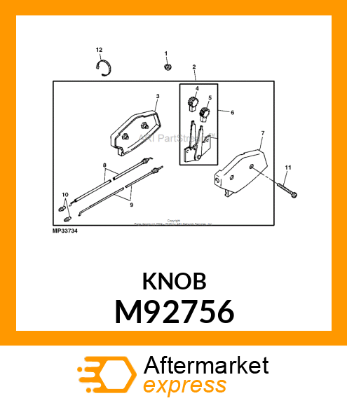 KNOB, SHIFT GT M92756