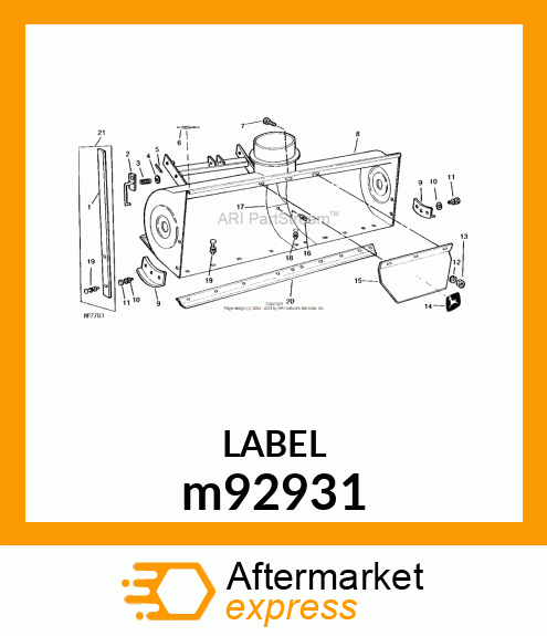 LABEL, DANGER (AUGER) m92931