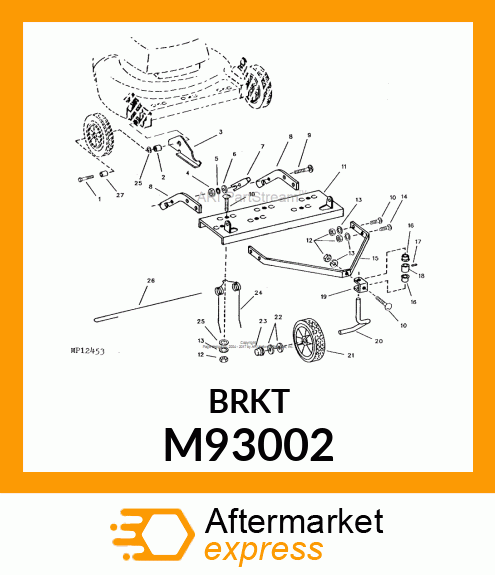 BRACKET, WHEEL MOUNT M93002