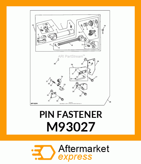 PIN, REAR DRAFT M93027