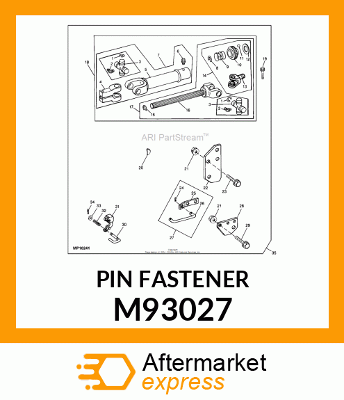 PIN, REAR DRAFT M93027