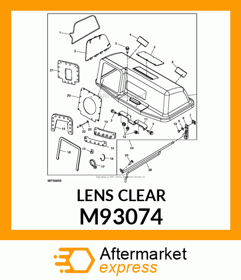 WINDOW, WINDOW, TOP HOPPER M93074