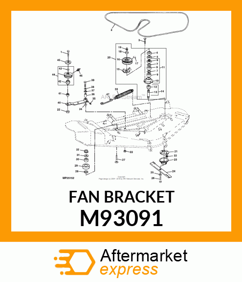 FAN, FAN, SHEAVE M93091