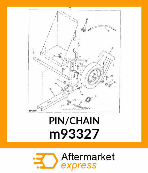 PIN, TETHERED PIN m93327