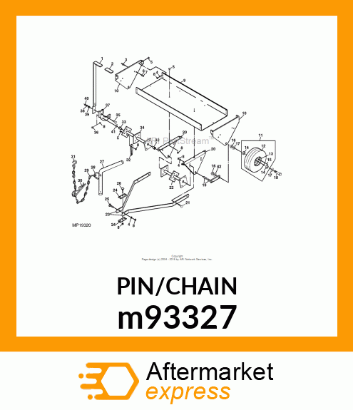 PIN, TETHERED PIN m93327