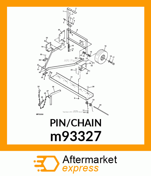 PIN, TETHERED PIN m93327