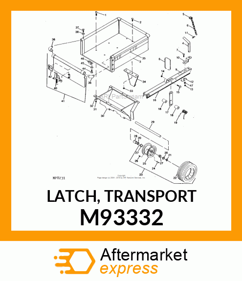 LATCH, TRANSPORT M93332