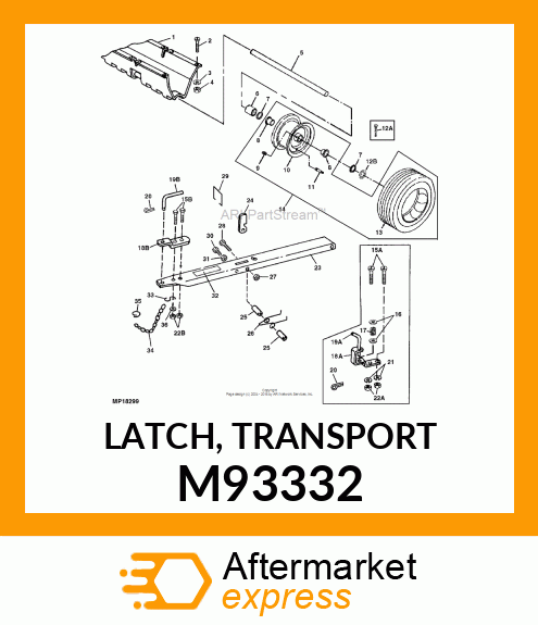 LATCH, TRANSPORT M93332