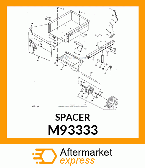 SPACER, LATCH M93333