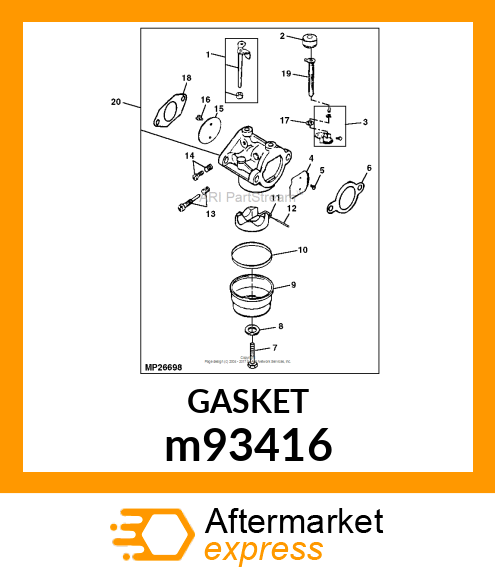 FUEL BOWL NUT GASKET m93416