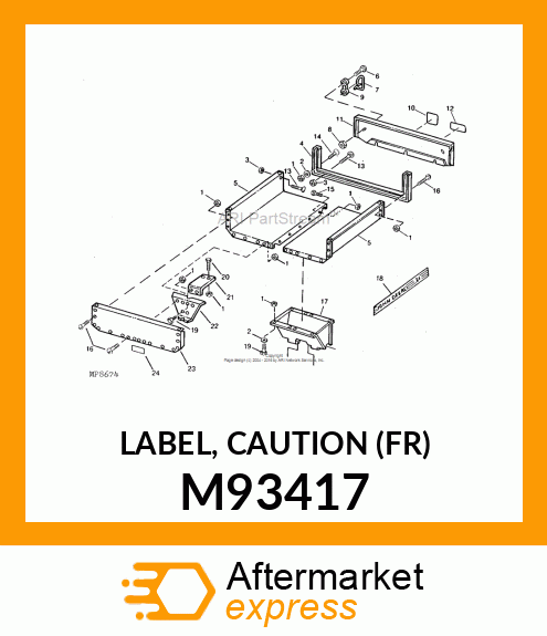 LABEL, CAUTION (FR) M93417