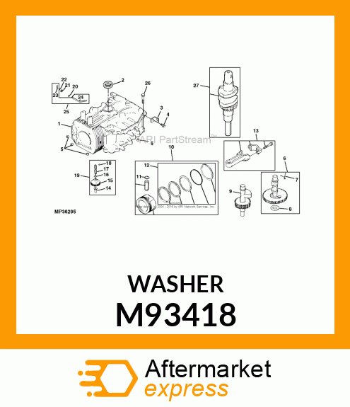 WASHER, GOVERNOR GEAR THRUST M93418