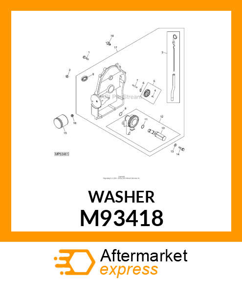 WASHER, GOVERNOR GEAR THRUST M93418