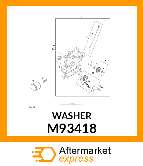 WASHER, GOVERNOR GEAR THRUST M93418