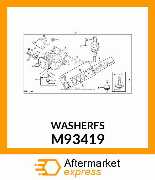 WASHER, GOVERNOR SHAFT M93419