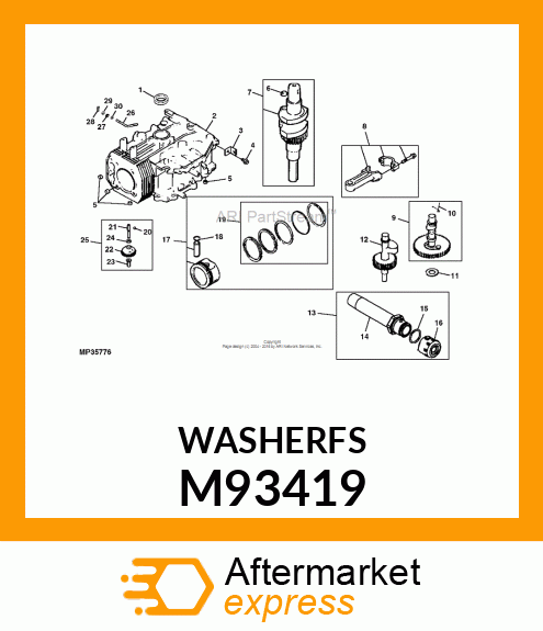 WASHER, GOVERNOR SHAFT M93419