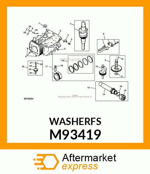 WASHER, GOVERNOR SHAFT M93419