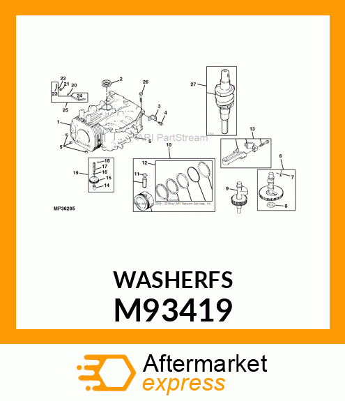 WASHER, GOVERNOR SHAFT M93419