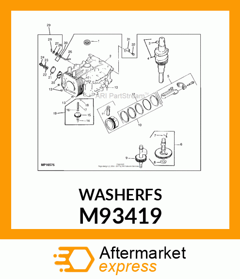 WASHER, GOVERNOR SHAFT M93419