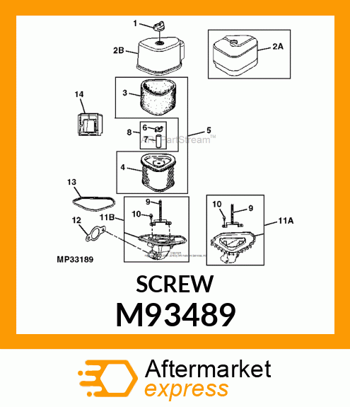 SCREW, SCREW, MOUNTING PLATE STUD M93489