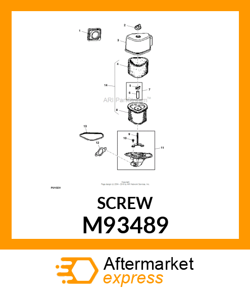 SCREW, SCREW, MOUNTING PLATE STUD M93489