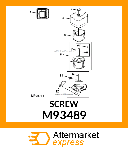 SCREW, SCREW, MOUNTING PLATE STUD M93489