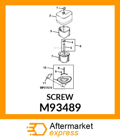 SCREW, SCREW, MOUNTING PLATE STUD M93489