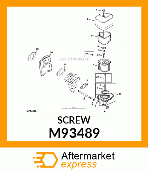 SCREW, SCREW, MOUNTING PLATE STUD M93489